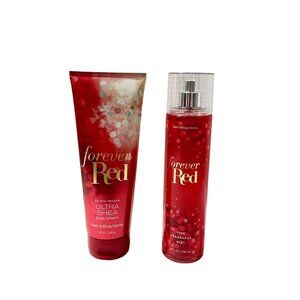 Bath & Body Works Forever Red Ultra Shea Body Cream & Fine Fragrance Mist NEW